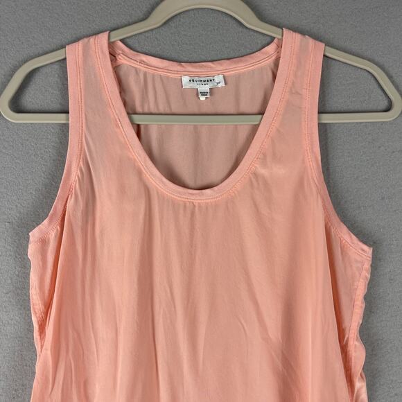Equipment Femme Silk Tank Top Womens Small Coral Orange Minimalist Monochrome - Picture 2 of 13